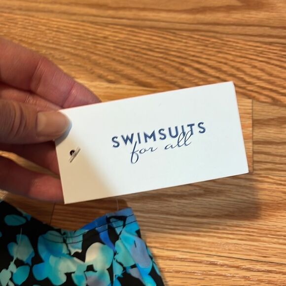 BRA SIZED SWEETHEART UNDERWIRE TANKINI TOP, blue floral, Support, 46C - Picture 4 of 12